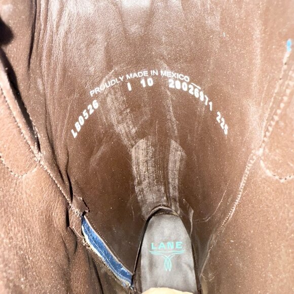 Lane SMOKESHOW Womens Cowboy Boots 10 Blue Western Cowgirl Mid Calf Pointed Toe - Picture 12 of 14